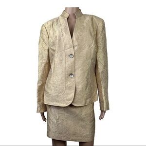 Lafayette 148 Women Blazer Suite 2 piece Golden Sz 14